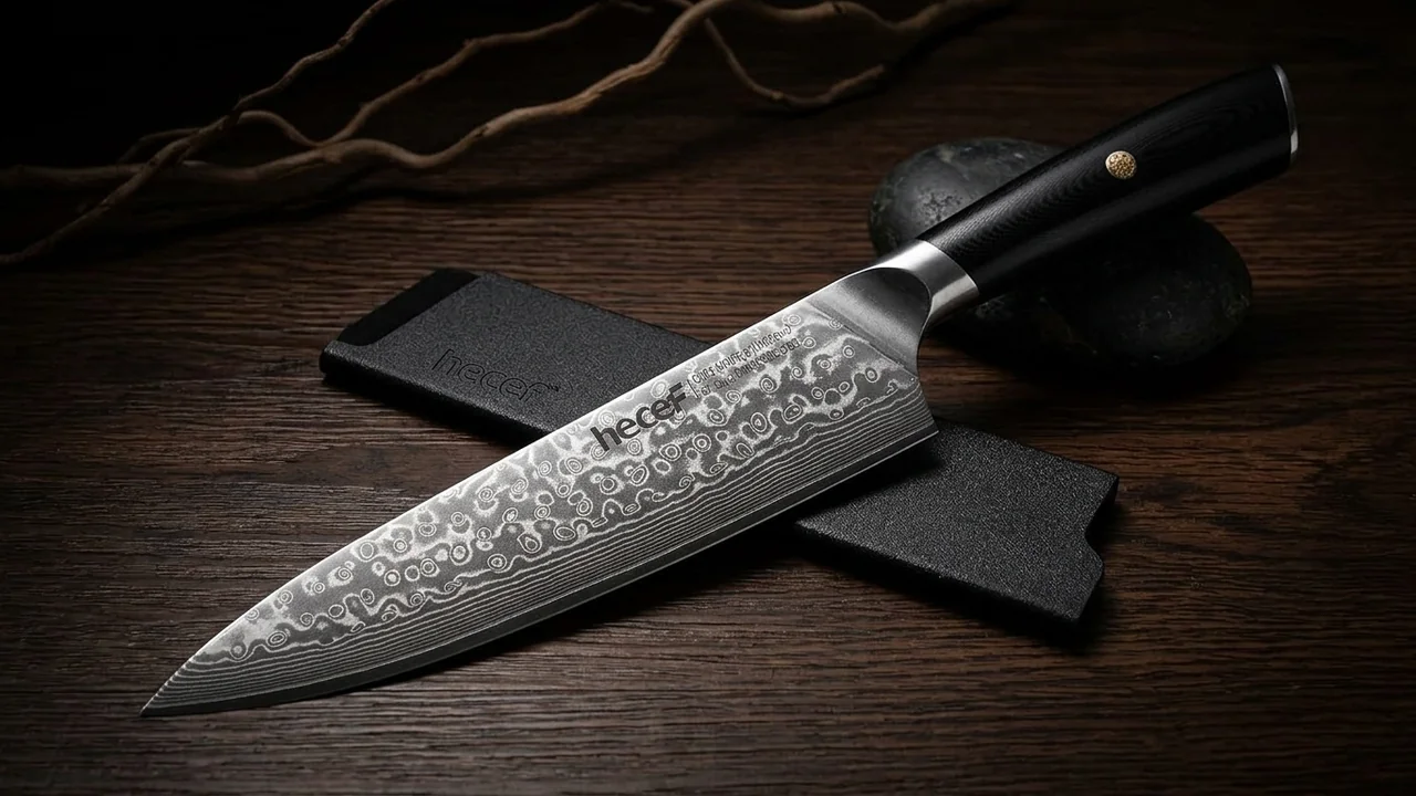 hecef Cuchillo de Chef Damasco 67 Capas 20 cm con Mango G10
