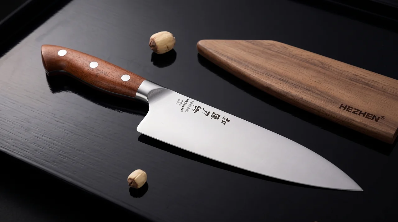 HEZHEN Cuchillo de Chef 21 cm (acero alemán 1.4116)