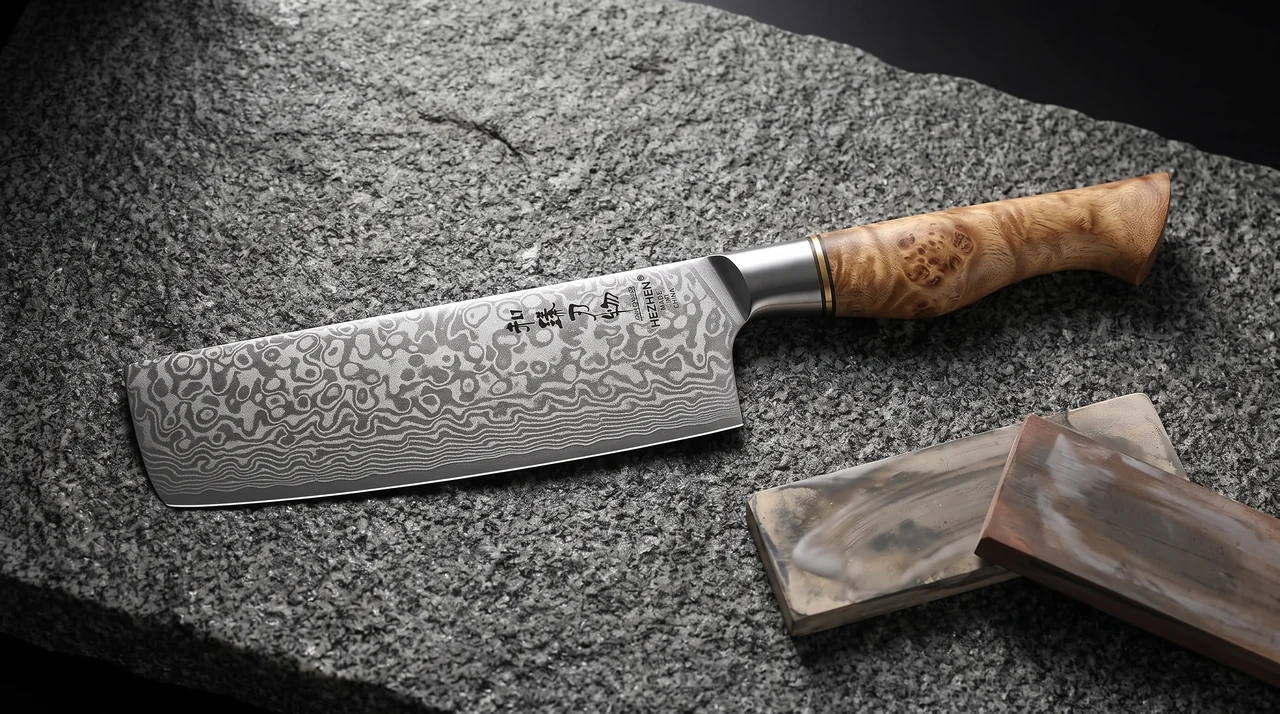 HEZHEN Nakiri 18 cm (Damasco VG10)