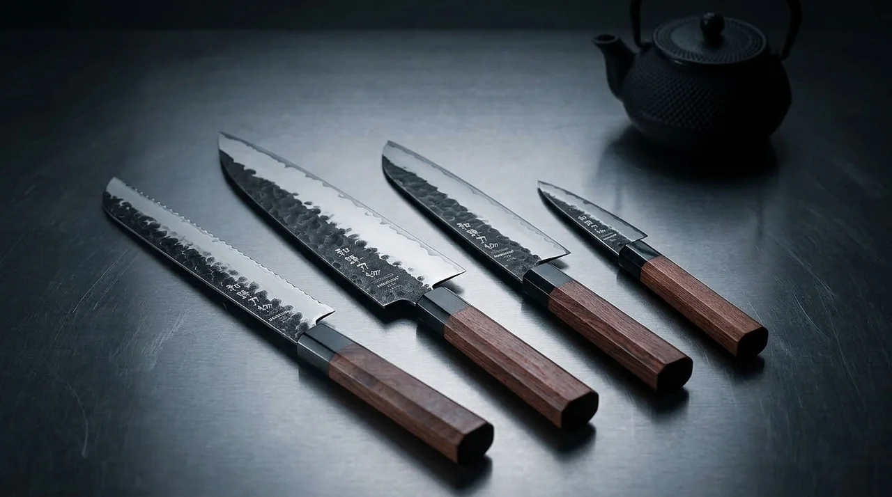 HEZHEN Set 5 Piezas Kurouchi (mango wa)
