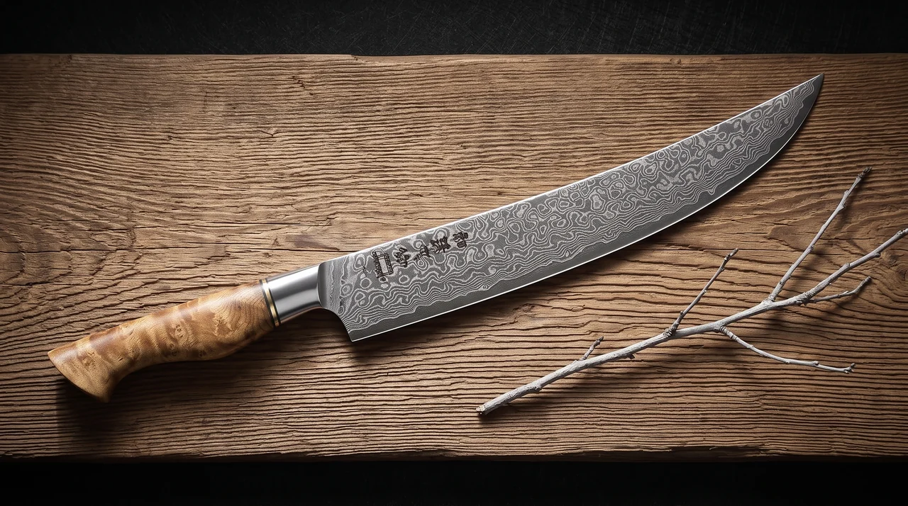 HEZHEN Master Series Cuchillo de Trinchar 25,6 cm (Damasco)