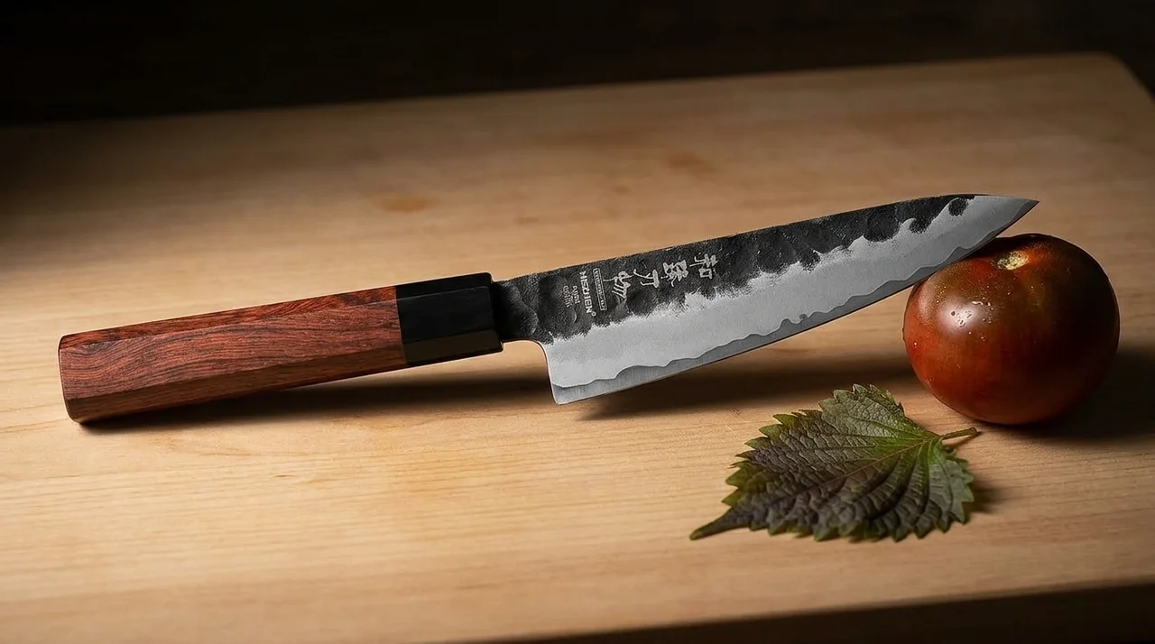 HEZHEN Cuchillo Universal 13,5 cm (Kurouchi, mango wa)