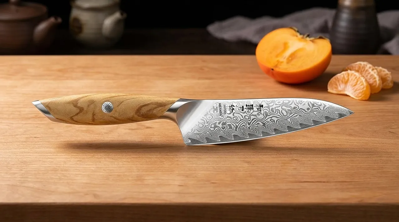 HEZHEN Pelador de Fruta 13,5 cm (Damasco 73 capas)