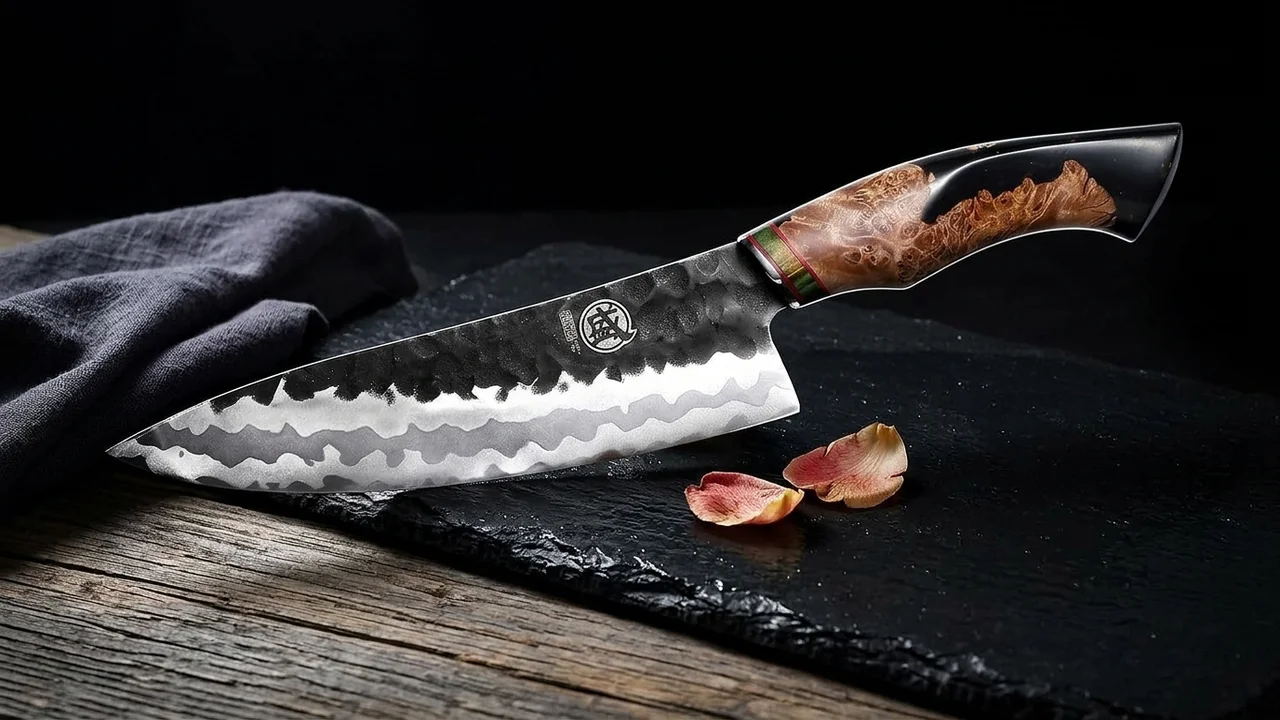 MITSUMOTO SAKARI Chef 20 cm Kurouchi 440C