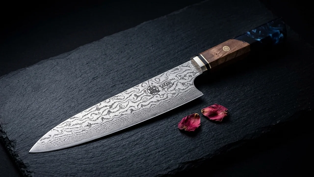 MITSUMOTO SAKARI Gyuto 21,5 cm Damasco AUS-10