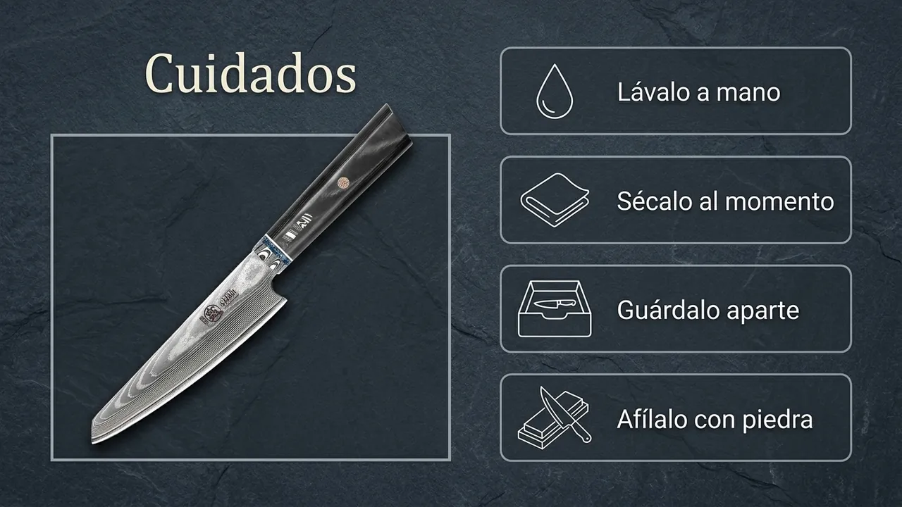 Cuidados del pelador HAP40 de Mitsumoto Sakari: lavarlo a mano, secarlo y guardarlo aparte