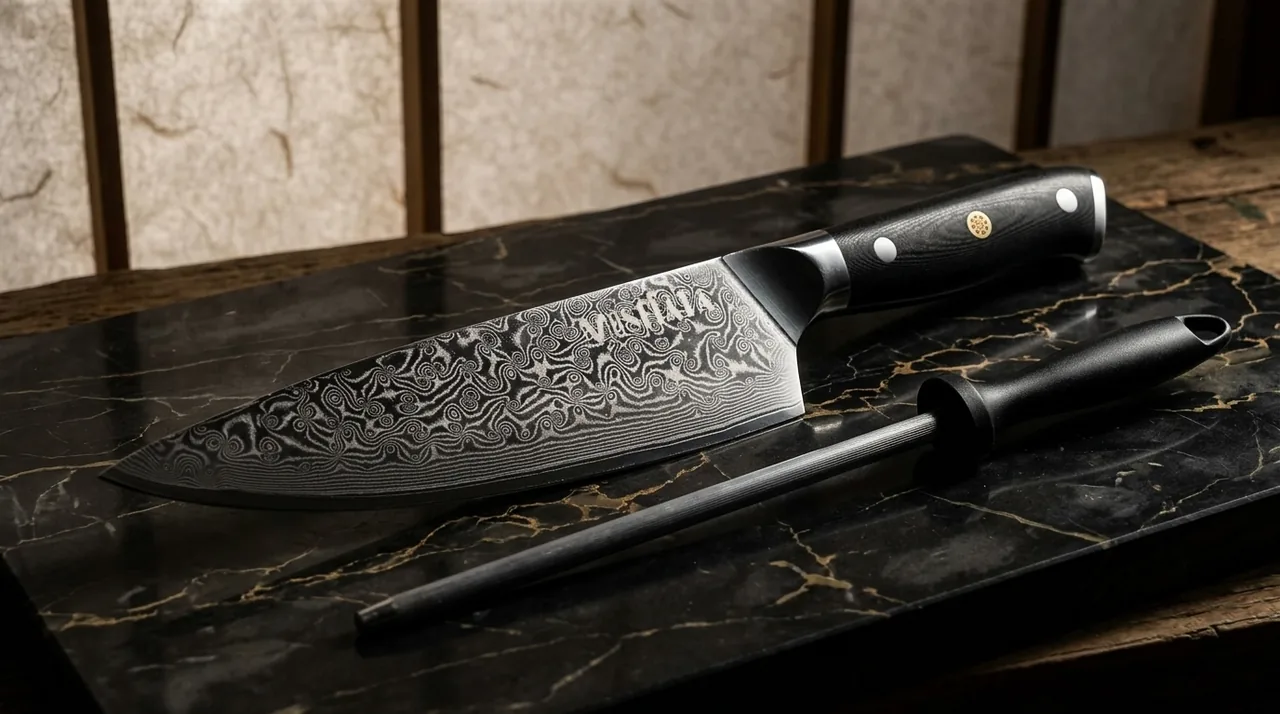 MOSFiATA Chef Damasco 20 cm con Afilador