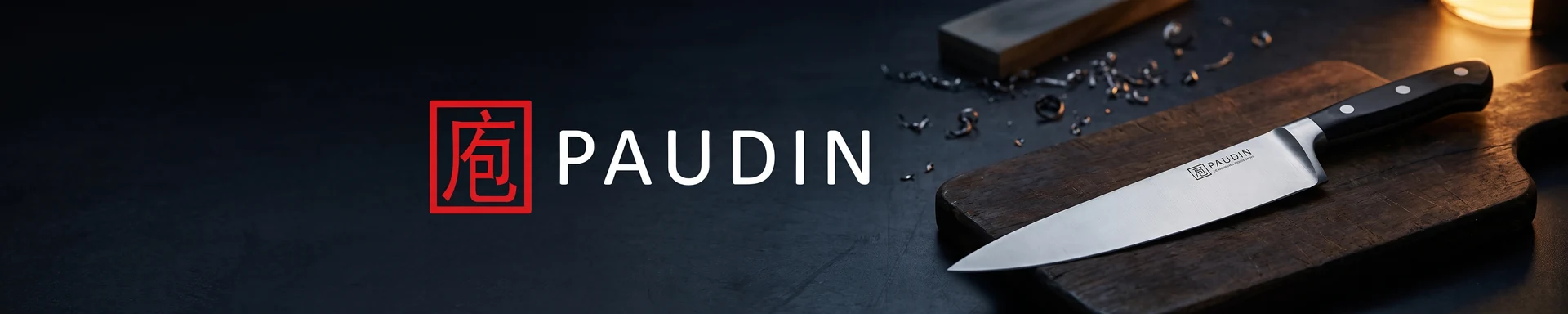 PAUDIN, cuchillos de cocina con acero alemán y damasco japonés