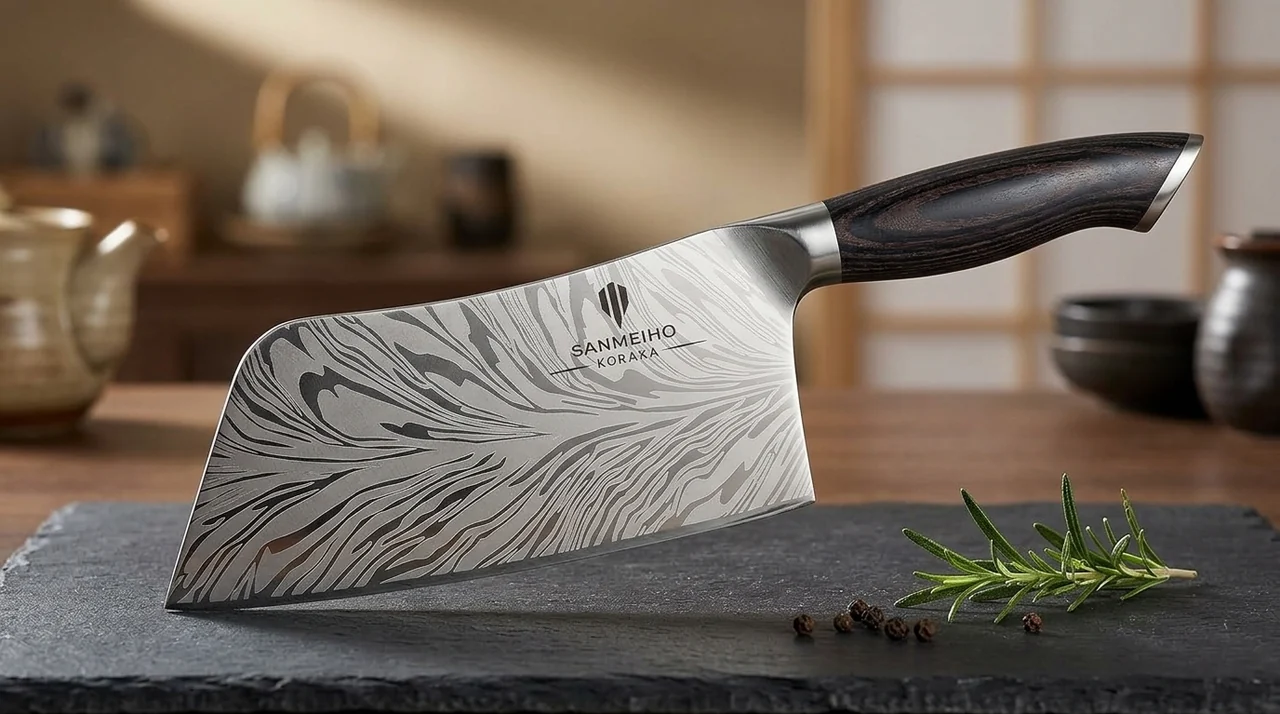 SANMEIHO Cuchillo de Carne 18 cm (acero en polvo 63 HRC)