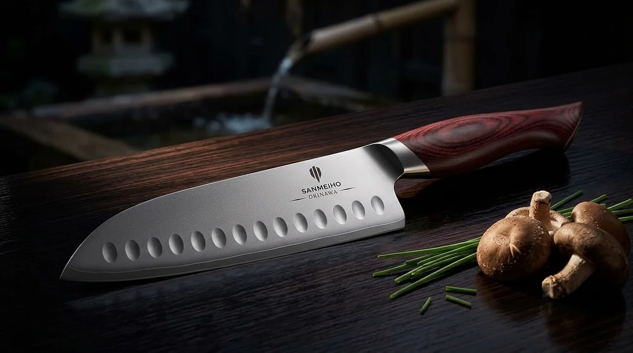 SANMEIHO Santoku OKINAWA 18 cm (laminado 5 capas)