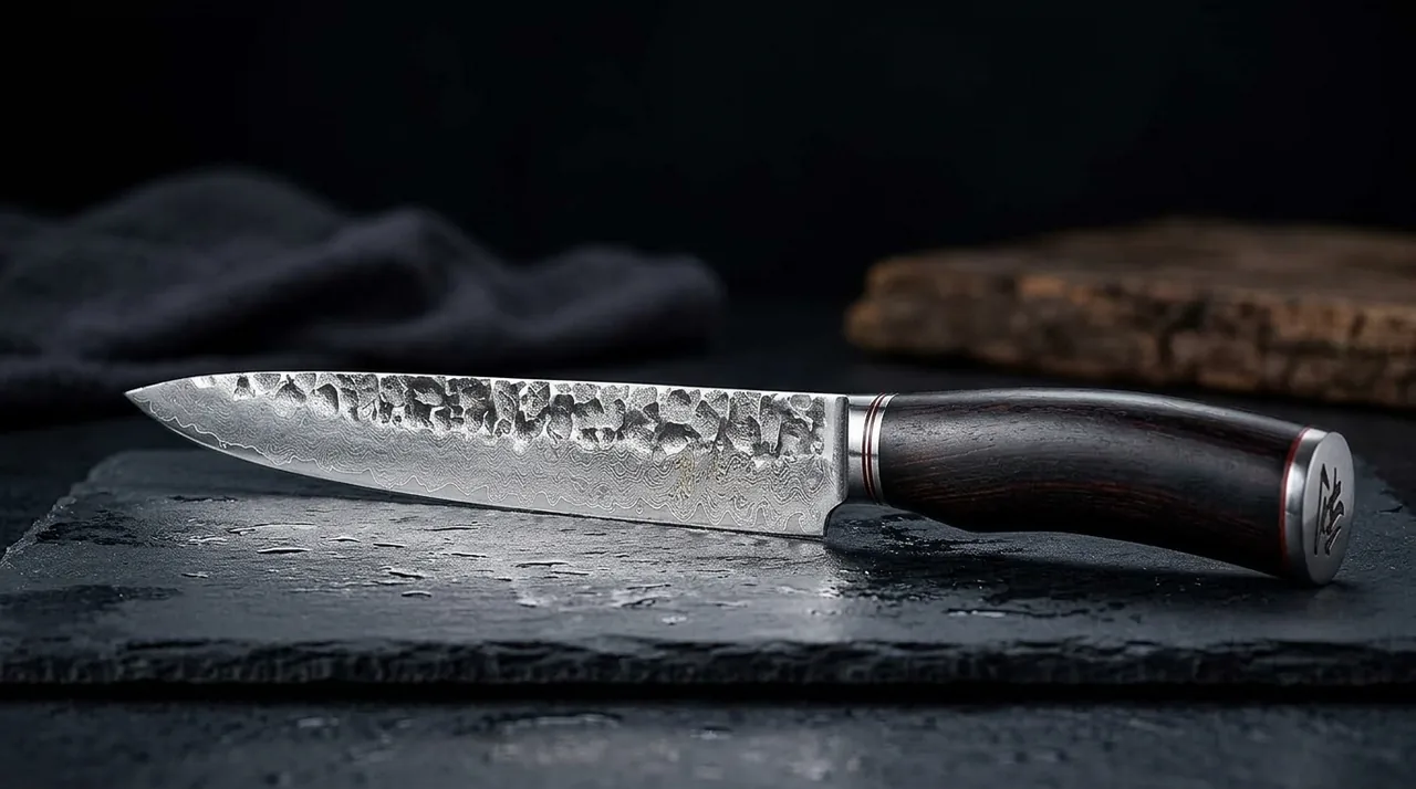 Cuchillo Trinchar Wakoli EBO PREMIUM damasco VG10 con roble negro