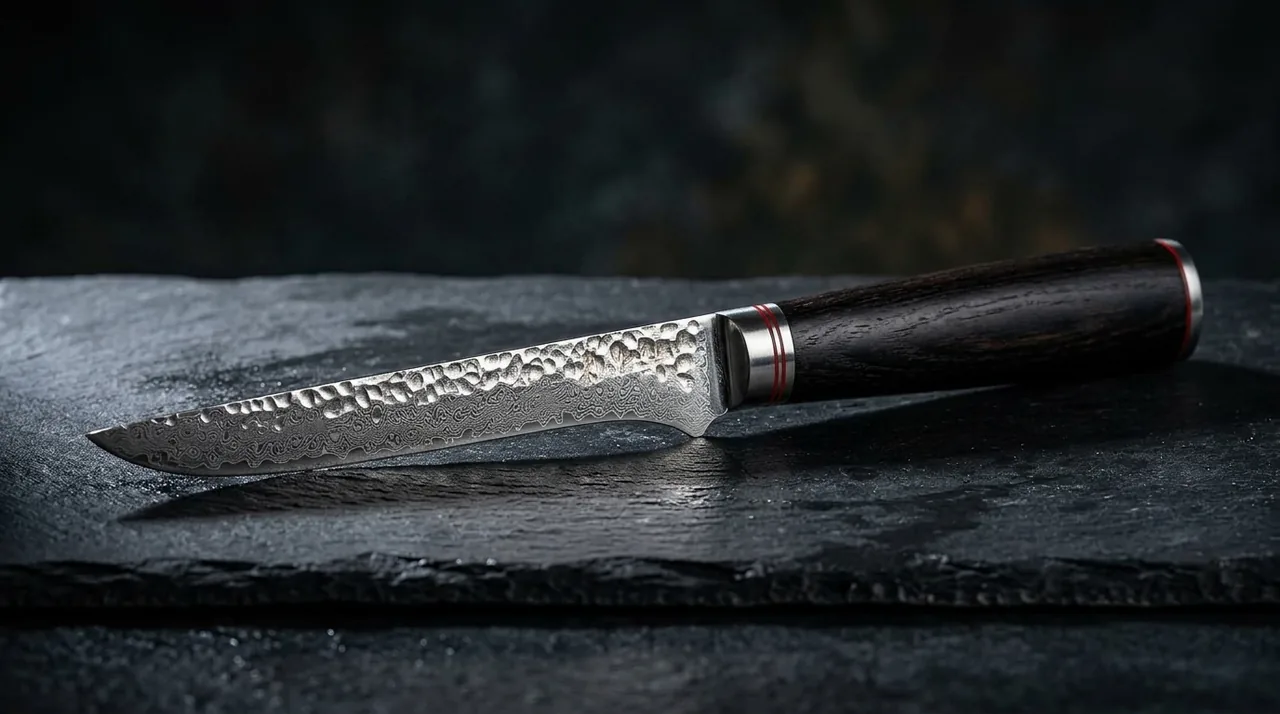 Cuchillo Deshuesador Wakoli EBO damasco VG10 con roble negro