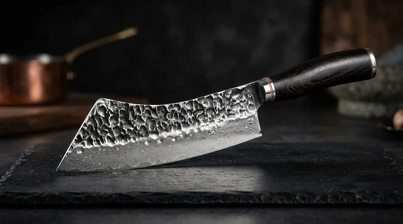 Cuchillo Cuchillo chino Wakoli EBO damasco VG10 con roble negro