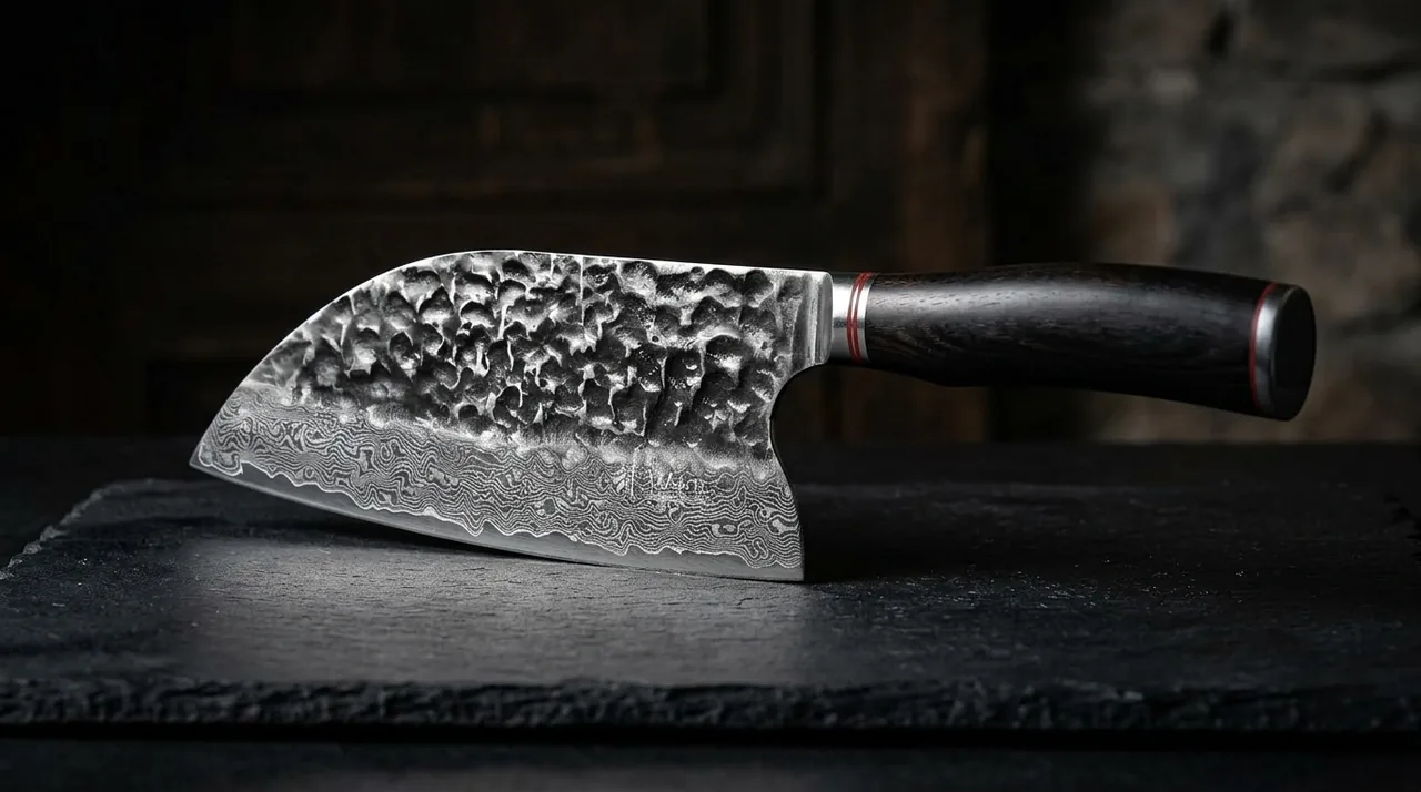 Cuchillo Cuchillo chino Wakoli EBO PREMIUM damasco VG10 con roble negro