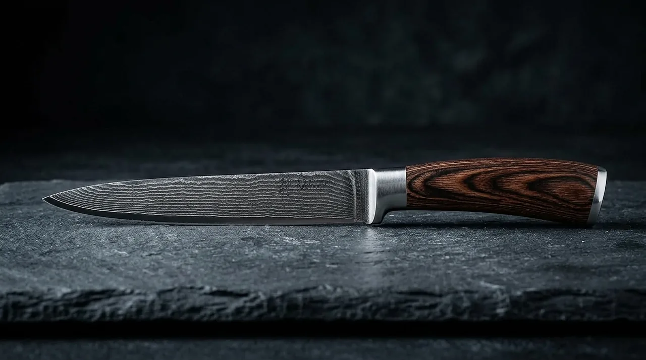 Cuchillo Trinchar Wakoli EDIB damasco VG10 con pakkawood