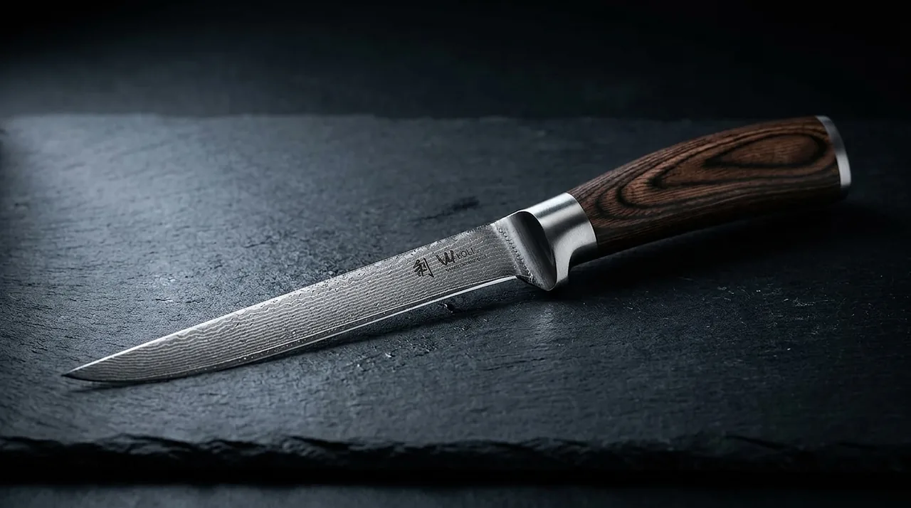 Cuchillo Deshuesador Wakoli EDIB damasco VG10 con pakkawood