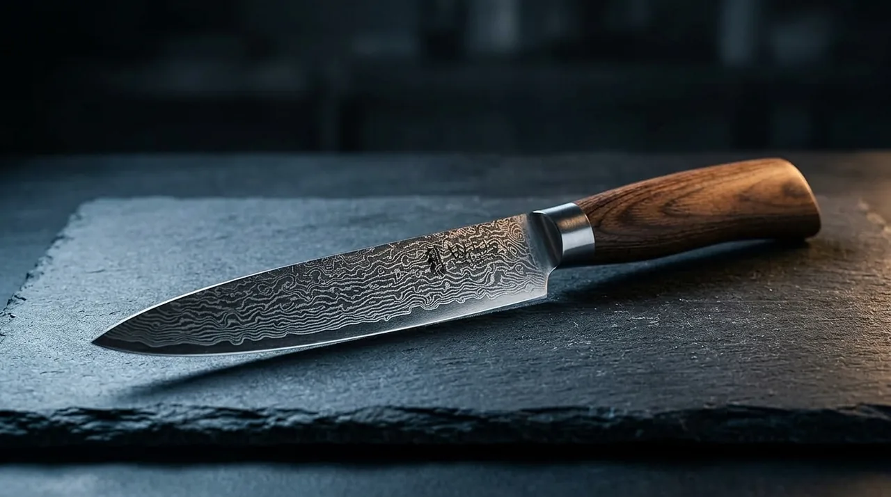 Cuchillo Trinchar Wakoli EDIB PRO damasco VG10 con pakkawood