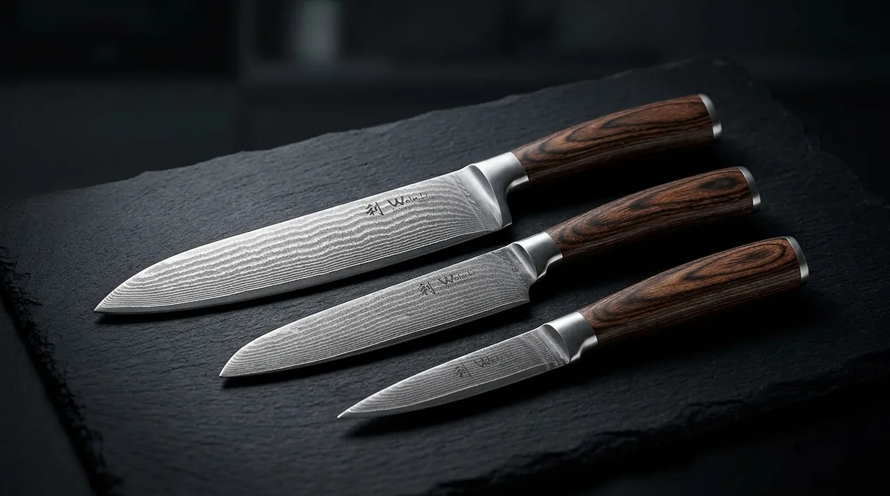Cuchillo Set Wakoli EDIB damasco VG10 con pakkawood