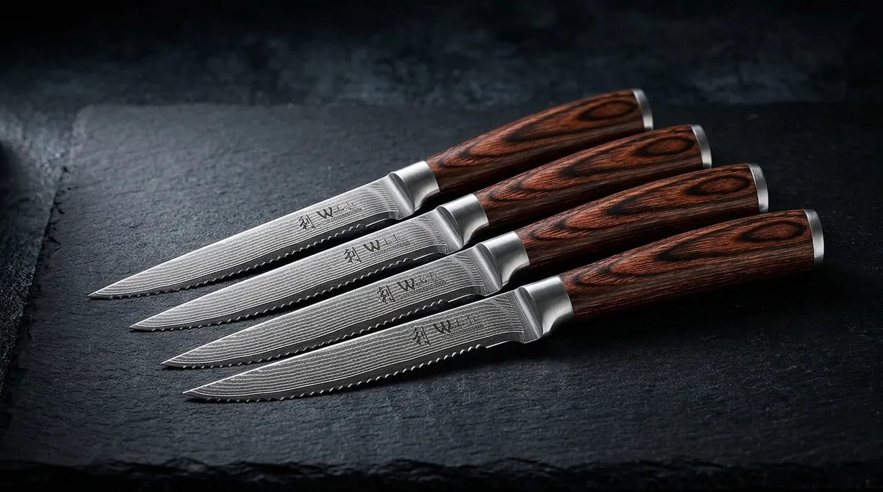 Cuchillo Set Wakoli EDIB damasco VG10 con pakkawood