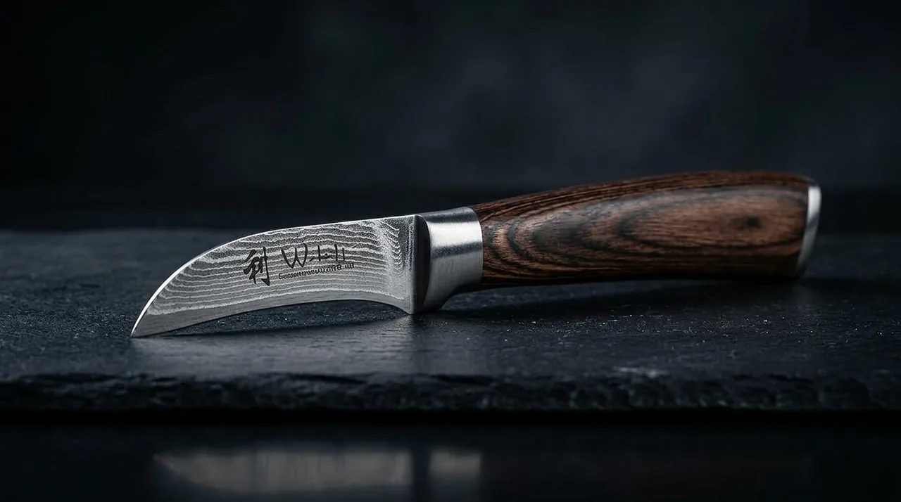 Cuchillo Torneador Wakoli EDIB damasco VG10 con pakkawood