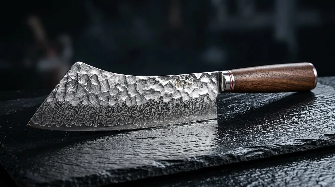 Cuchillo Cuchillo chino Wakoli nogal damasco VG10 con madera de nogal