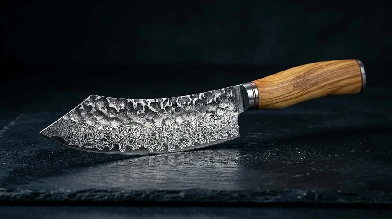 Cuchillo Chef Wakoli OLIVE HS damasco VG10 con madera de olivo