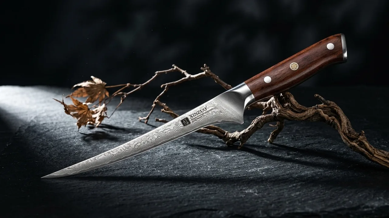XINZUO Cuchillo Filete 18cm Damasco 67 Capas, Yu Serie